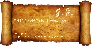 Góliáth Hermina névjegykártya